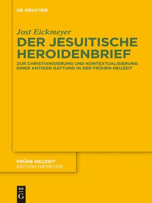 cover image of Der jesuitische Heroidenbrief